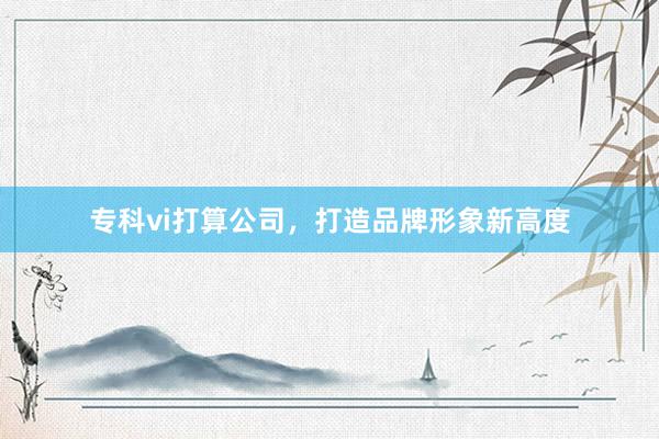专科vi打算公司，打造品牌形象新高度