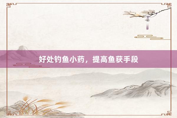 好处钓鱼小药，提高鱼获手段